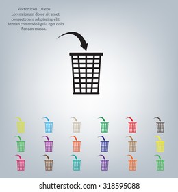 Vector trash basket icon