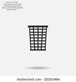 Vector trash basket icon