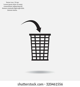 Vector trash basket icon