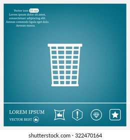 Vector trash basket icon