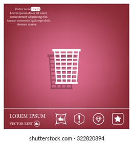 Vector trash basket icon