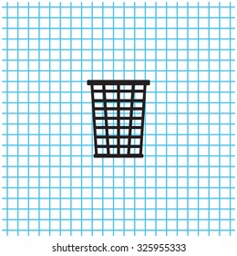 Vector trash basket icon