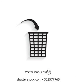 Vector trash basket icon