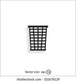 Vector trash basket icon