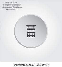 Vector trash basket icon