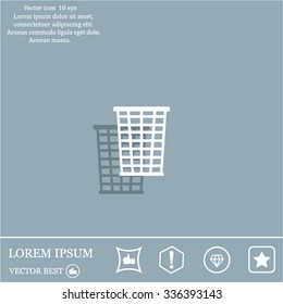 Vector trash basket icon