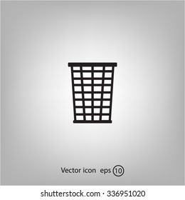 Vector trash basket icon