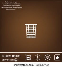 Vector trash basket icon