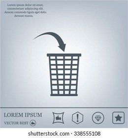 Vector trash basket icon