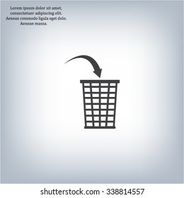 Vector trash basket icon