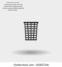 Vector trash basket icon