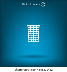Vector trash basket icon