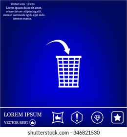 Vector trash basket icon
