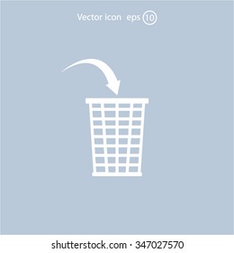 Vector trash basket icon