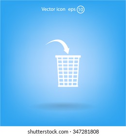 Vector trash basket icon