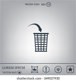 Vector trash basket icon