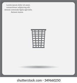 Vector trash basket icon