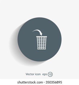 Vector trash basket icon