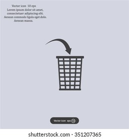 Vector trash basket icon
