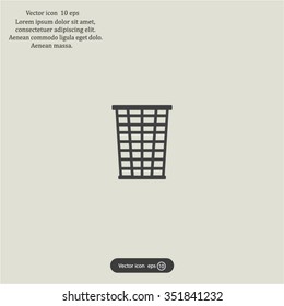 Vector trash basket icon