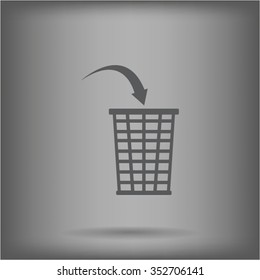 Vector trash basket icon