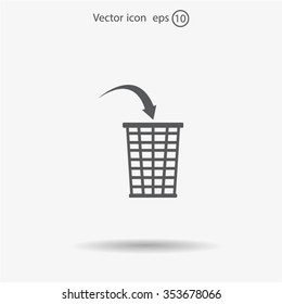 Vector trash basket icon