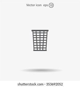 Vector trash basket icon
