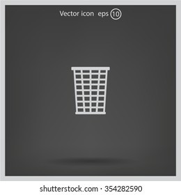 Vector trash basket icon