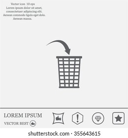 Vector trash basket icon