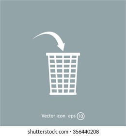 Vector trash basket icon