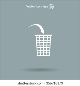 Vector trash basket icon