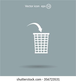 Vector trash basket icon