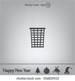 Vector trash basket icon
