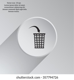 Vector trash basket icon