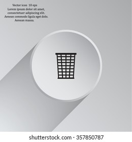 Vector trash basket icon