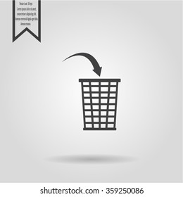 Vector trash basket icon