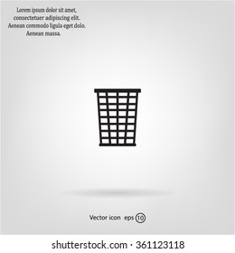 Vector trash basket icon