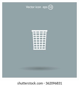 Vector trash basket icon