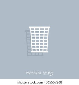 Vector trash basket icon