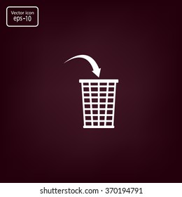 Vector trash basket icon