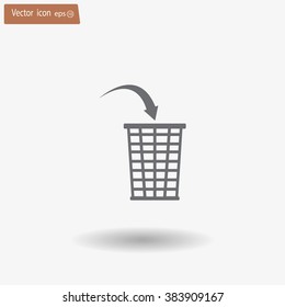 Vector trash basket icon