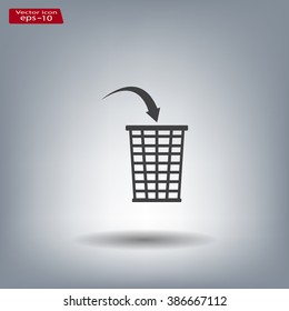 Vector trash basket icon