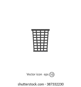 Vector trash basket icon