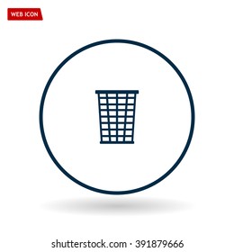Vector trash basket icon