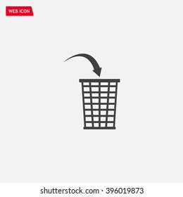 Vector trash basket icon