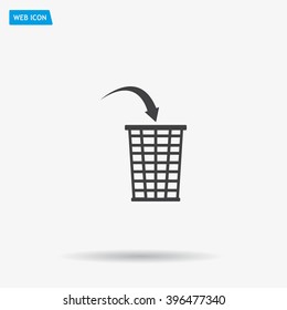 Vector trash basket icon