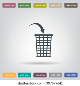 Vector trash basket icon