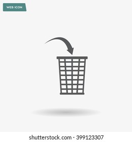 Vector trash basket icon