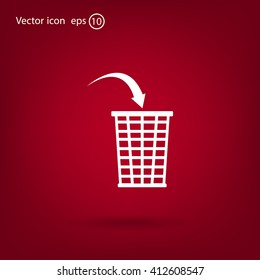 Vector trash basket icon