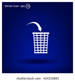 Vector trash basket icon